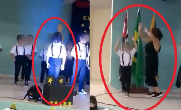 Davi Lucca baila con su mamá