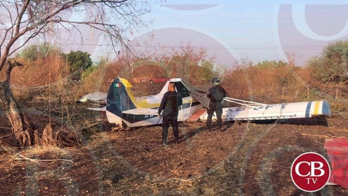Se desploma avioneta en Múgica; el piloto sobrevive