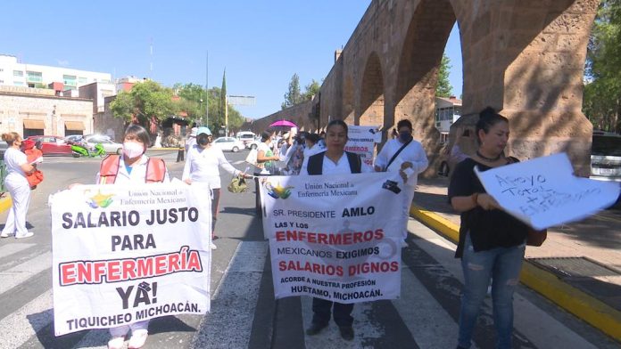 Enfermería michoacana exige sueldos justos y denuncia precariedad en los centros de trabajo