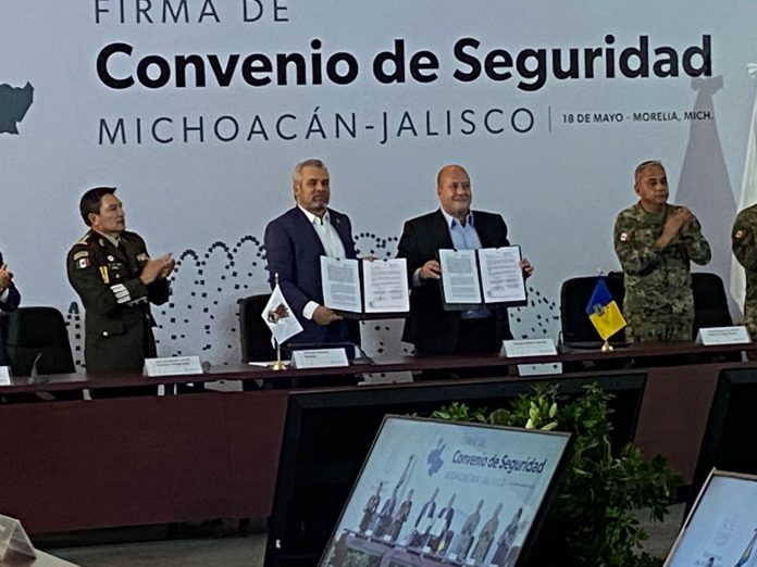 Michoacán y Jalisco firman convenio por la seguridad del área limítrofe de los estados