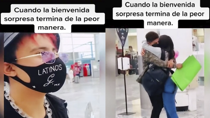¡Le fue infiel en su cara! Él la esperaba en el aeropuerto