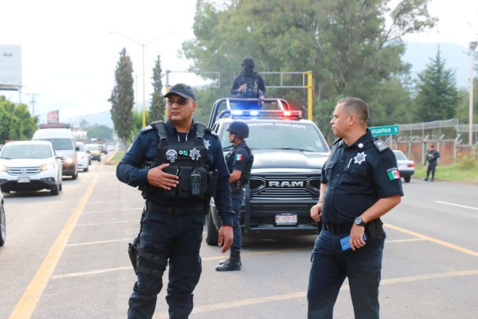 Por instrucción del secretario de SP, General José Alfredo Ortega Reyes, el subsecretario de Operación Policial
