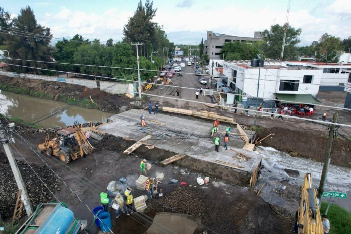 Puente del dren Barajas quedará listo en 72 horas