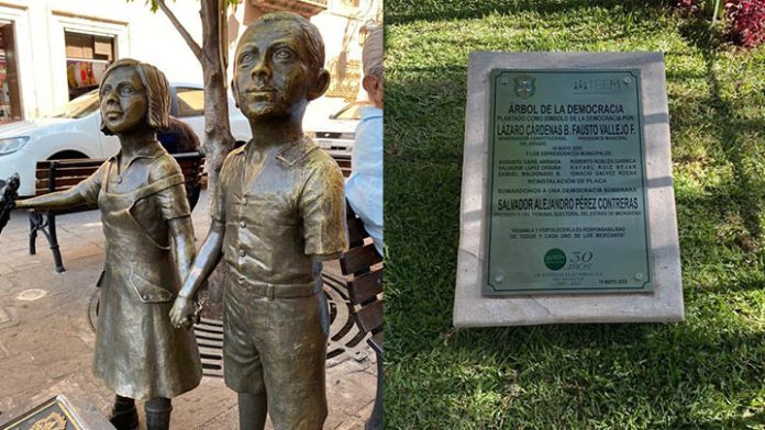 ¡No tienen llevadera! 36 placas y bustos de cobre han sido robados en el centro de Morelia