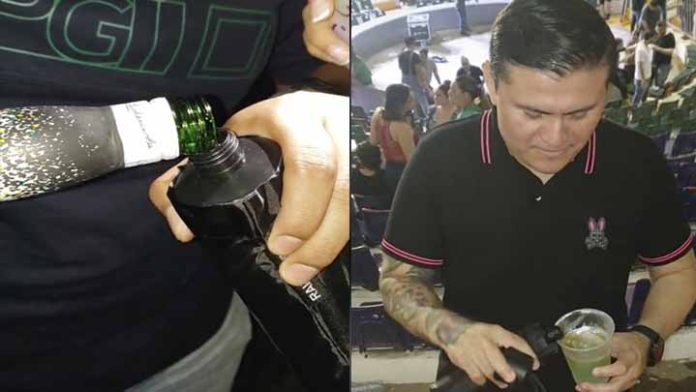 ¡Sorprendente! Crean paraguas falso para meter alcohol a escondidas
