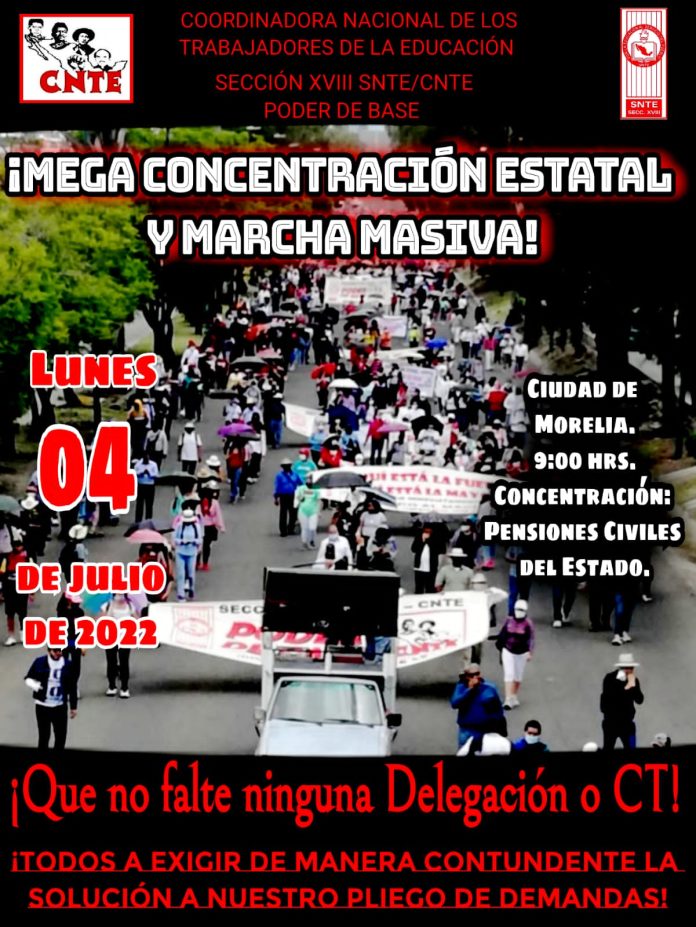 Mega marcha de profesores el próximo lunes, a tomar precauciones.