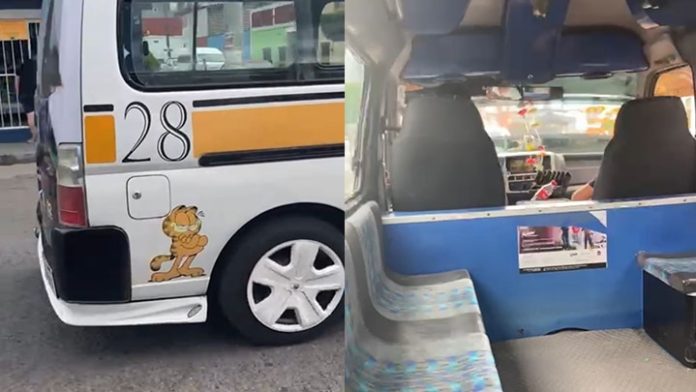 Pasajeros exhiben a chofer de combi por acosador en Morelia