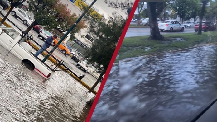 Perdidas económicas y afectaciones en vehículos, dejan inundaciones en Av. Camelinas