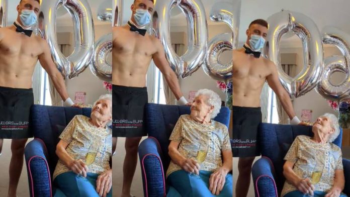 VIDEO: Abuelita celebra su cumpleaños 106 con un stripper