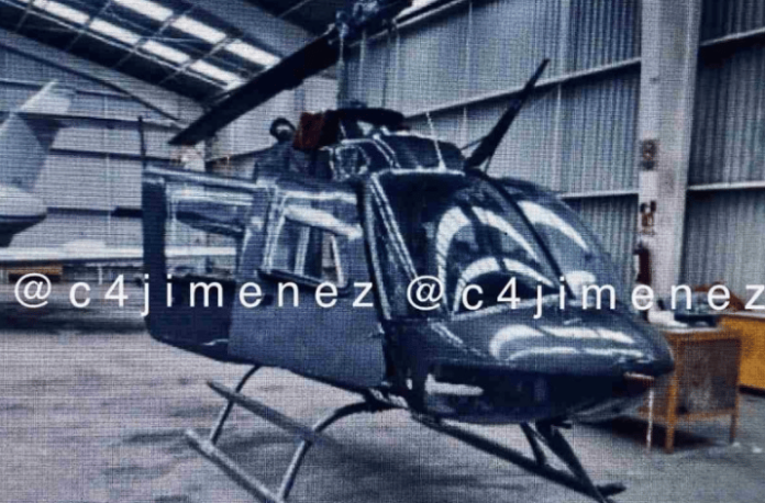 Roban helicóptero de hangar del AICM
