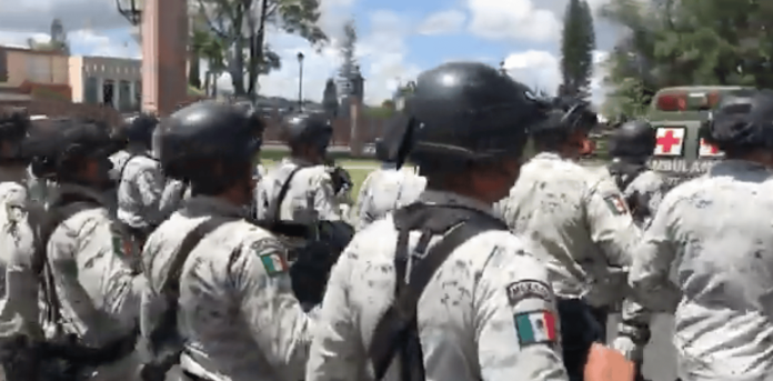 Policías y militares inician ensayos de desfiles en Morelia