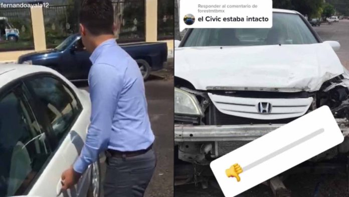Le regalan un auto por graduarse y lo choca el mismo día