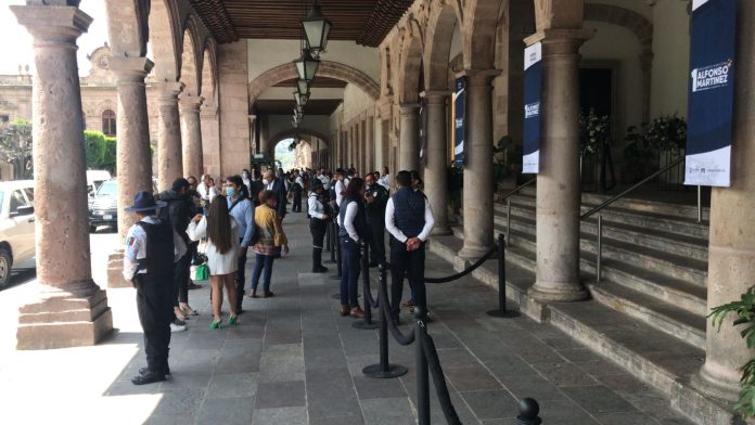 Blindado recinto del primer informe de gobierno de Alfonso Martínez