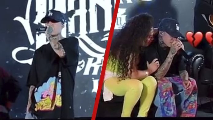 Santa Fe Klan rompe en llanto en concierto ante difícil situación familiar