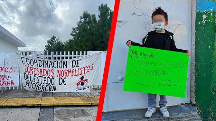 Se manifiestan madres afuera de la SEE: expulsaron a 15 de un preescolar