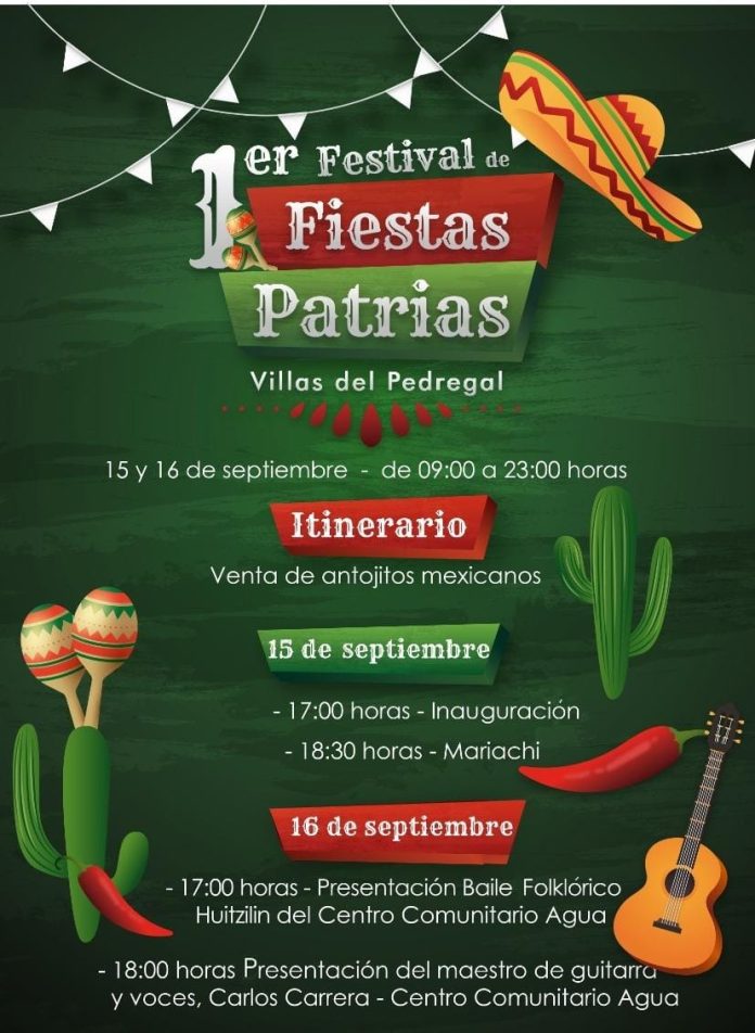 Por primera vez, Villas del Pedregal tendrá su propia celebración de fiestas patrias