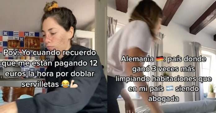 VIDEO: Joven asegura que gana más de empleada doméstica en Alemania que de abogada en su país