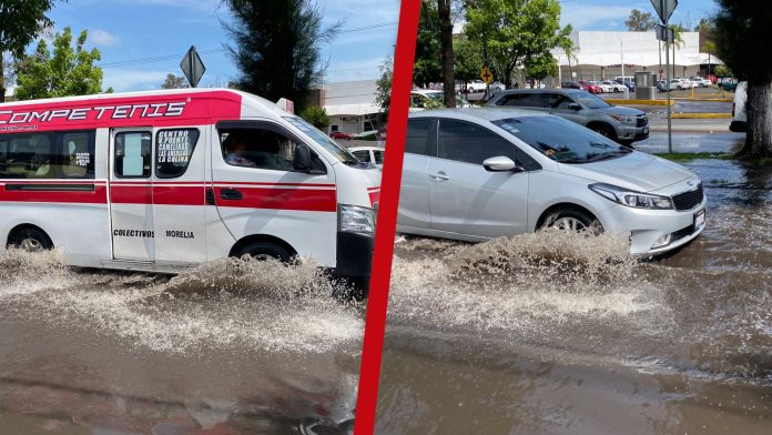 Av. Camelinas se vuelve lago en cada lluvia