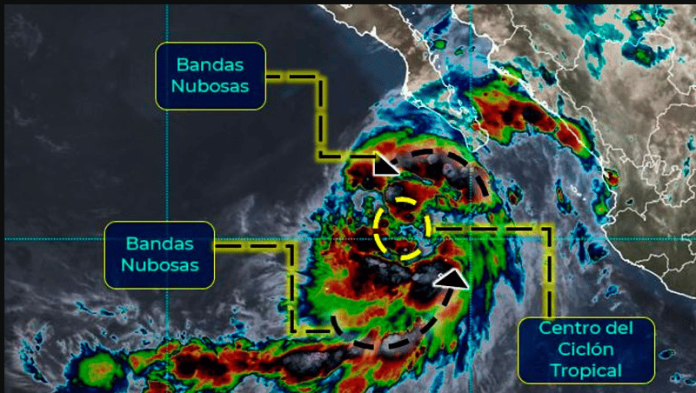 Tormenta tropical sobre Océano Pacífico “Javier