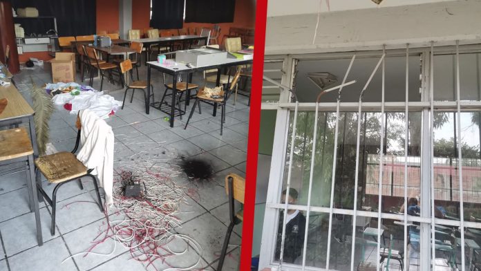 ¡Hasta los cables se llevaron! Roban primaria en Morelia