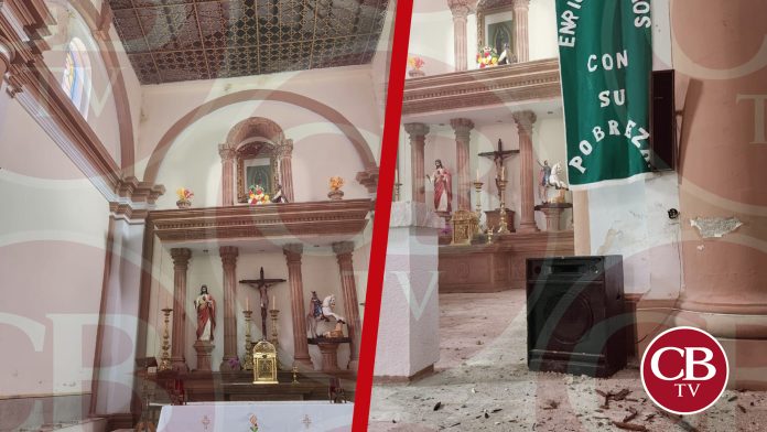 Sismo daña iglesia de Coalcomán