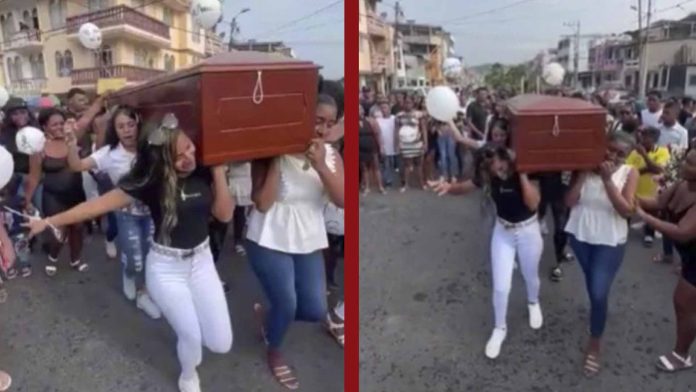 Jóvenes despiden a su amiga bailando reguetón en su funeral con el ataúd