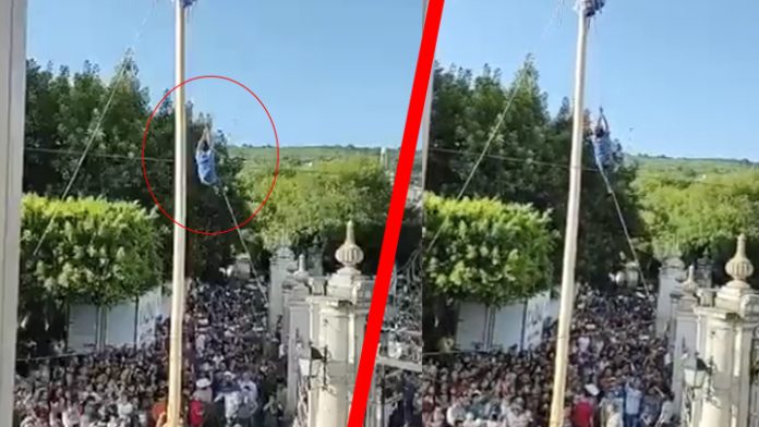 Video: Joven cae de espaldas de 8 metros de altura