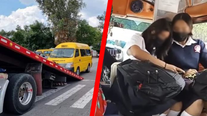 Combis retienen a 80 niños y suspenden el servicio de transporte escolar en Morelia