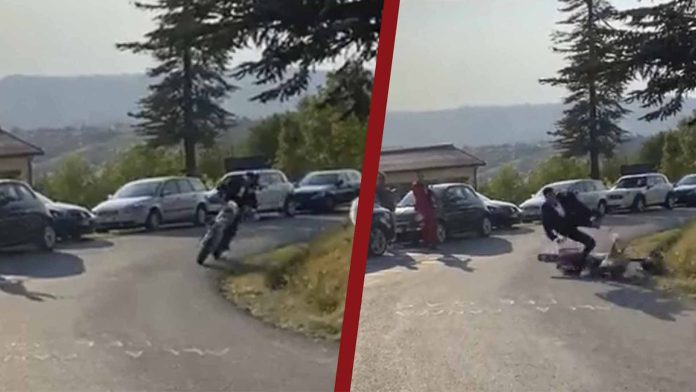 Novio llega a su novio en moto; sufre caída y termina con varias lesiones