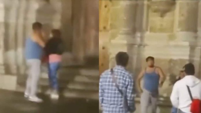 VIDEO: Comerciantes dan paliza a sujeto que agredió a mujer 