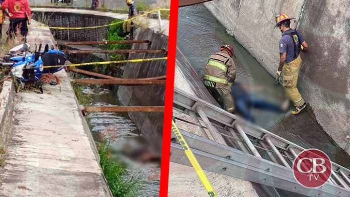 Motociclista muere al caer en canal de agua de Metrópolis