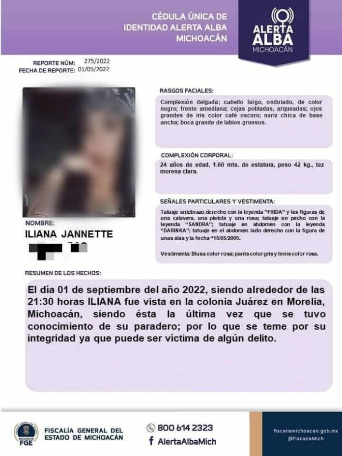 Jannette C., fue la mujer asesinada al oriente de Morelia