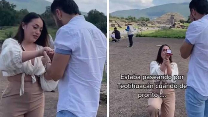 VIDEO: Mujer le pide matrimonio a su novio en las pirámides de Teotihuacán