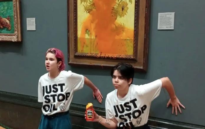 Video: Activista lanzan sopa a 'Los Girasoles' de Van Gogh