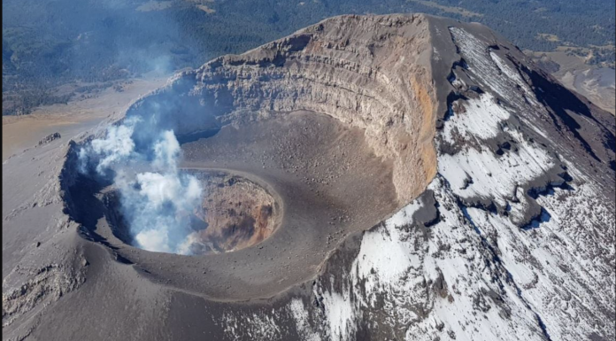 Protección Civil detecta crecimiento de domo en el Popocatépetl
