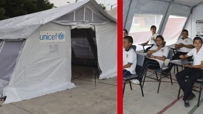 ¡2 mil 400 alumnos ya están tomando clases en carpas!