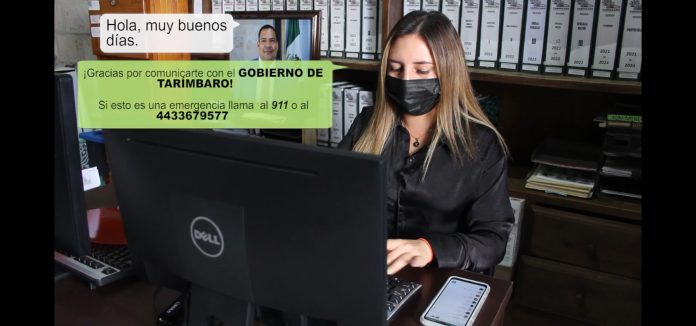 Facilita Gobierno de Tarímbaro atención ciudadana a través de WhatsApp