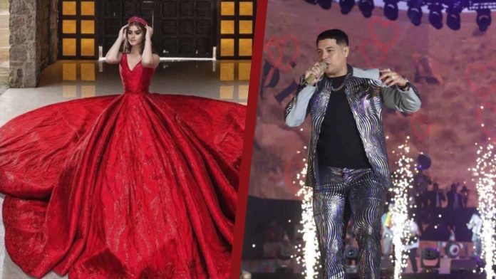 Grupo Firme canta durante fiesta de XV años de la hija del Canelo Álvarez