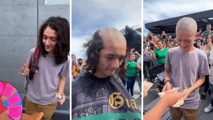 Joven se rapa el cabello y las cejas por dinero para ayudar a su mamá