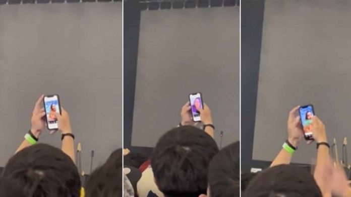 Joven se vuelve viral por usar App de citas durante concierto