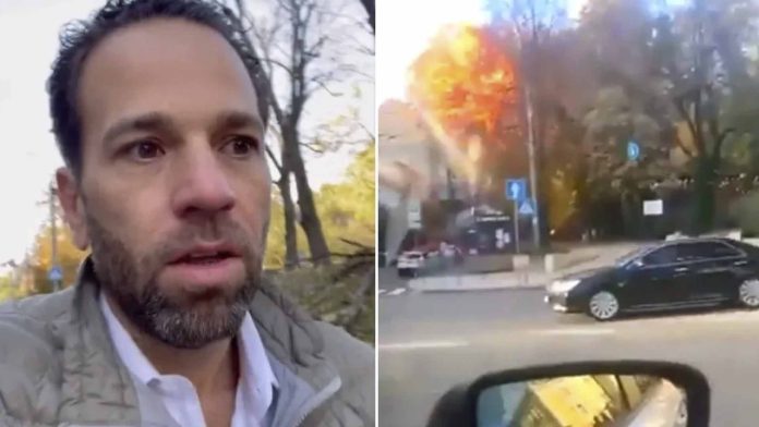 Loret de Mola capta video de la caída de un misil de la capital de Ucrania