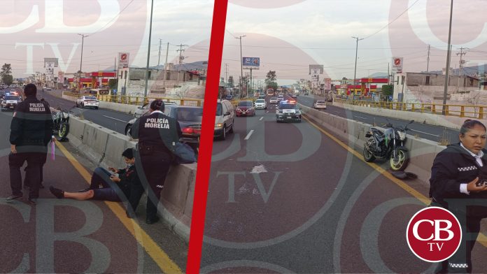 Motociclista derrapa y queda lastimado en la salida a Quiroga