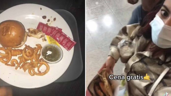 Mujer se hace viral por comerse las sobras de la gente en el cine para no gastar