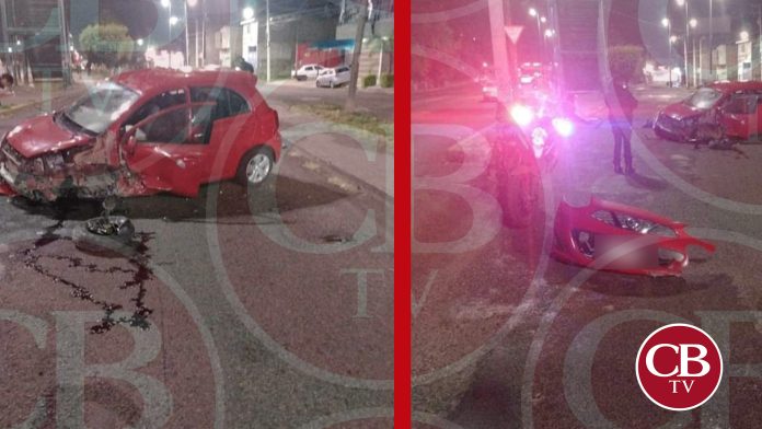 Volcadura deja tres heridos frente a la Terminal de Autobuses de Morelia