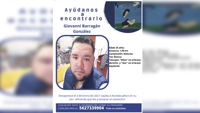 Giovanni Barragán González, tras dos años desaparecido su padre no pierde la esperanza