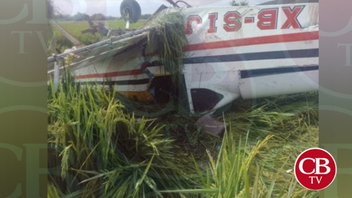 Se desploma avioneta en Gabriel Zamora