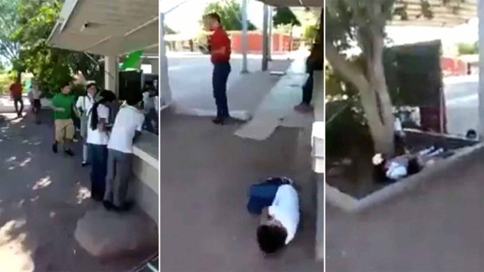 Profesor realiza simulacro de balacera en escuela de Sonora