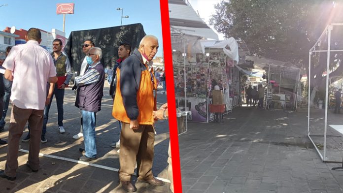¡Una pelea más! Encargados del mercado Independencia quitan puestos ambulantes