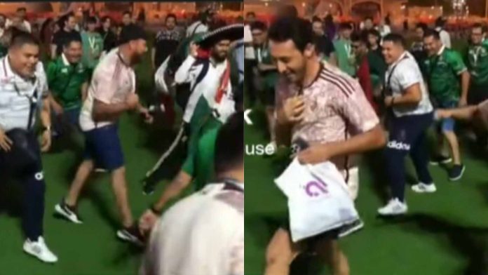 Mexicanos se organizan y bailan ‘Payaso de Rodeo’ en las calles de Qatar