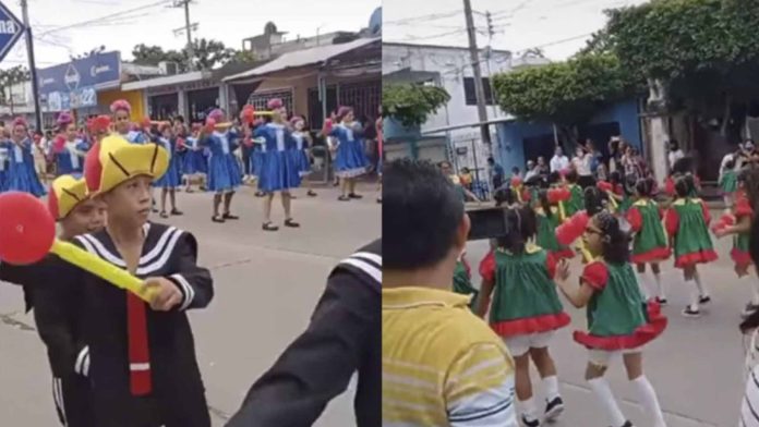 Niños se viralizan por desfilar disfrazados de personajes del Chavo del 8